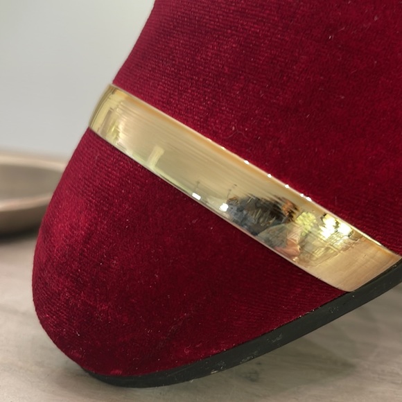 Red Velvet Loafers - Picture 3 of 10